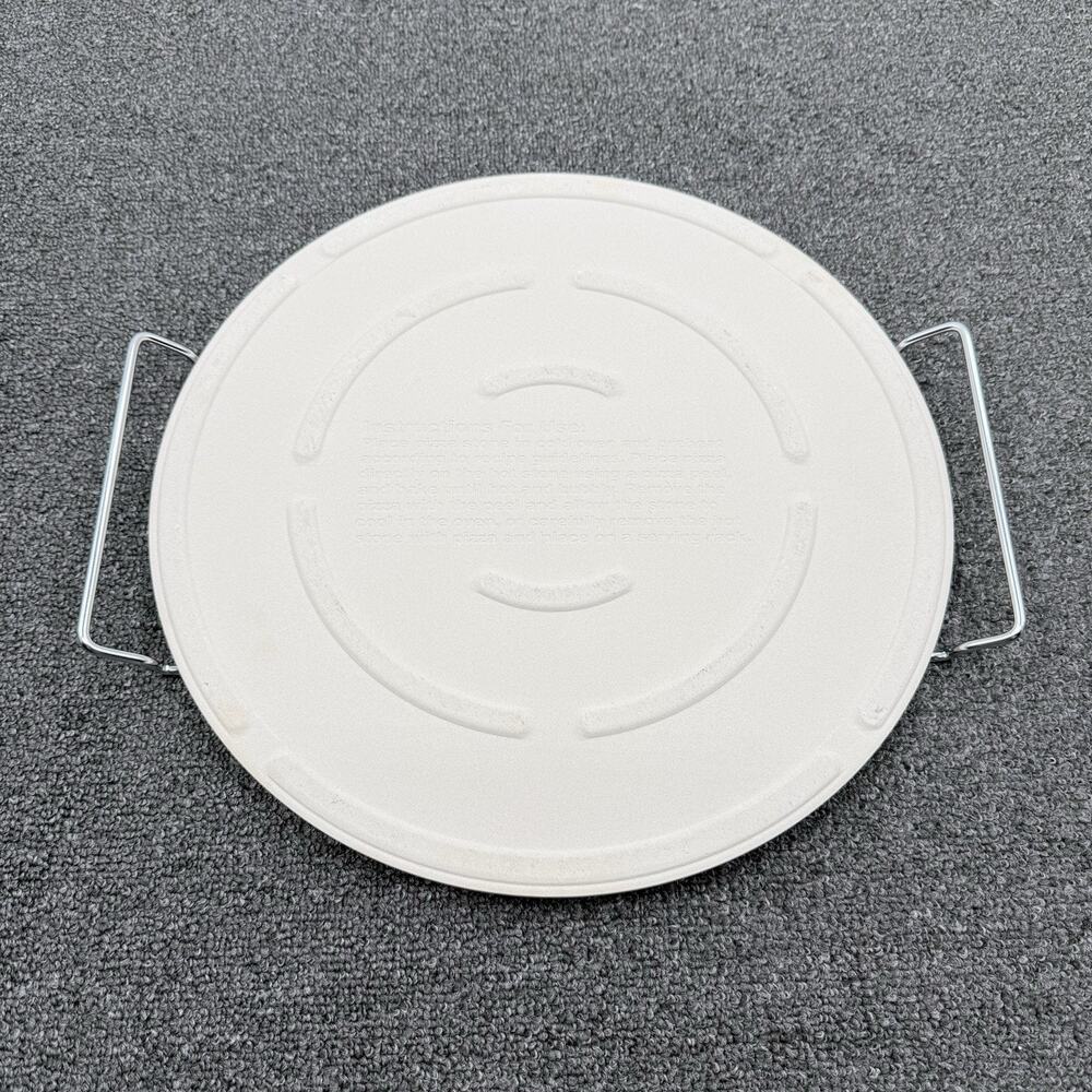 Mainstays Pizza Stone With Handled Rack 15” Kitchen Cookware Bakeware EUC